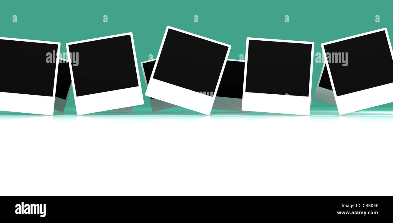 Classic picture frames of instant image cameras Stock Photo - Alamy