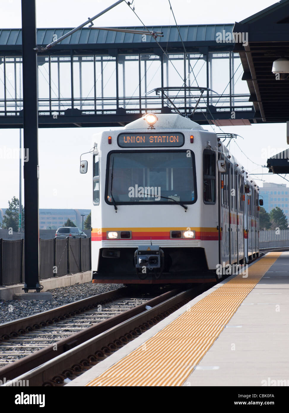 Light rail in Denver, Colorado Stock Photo - Alamy