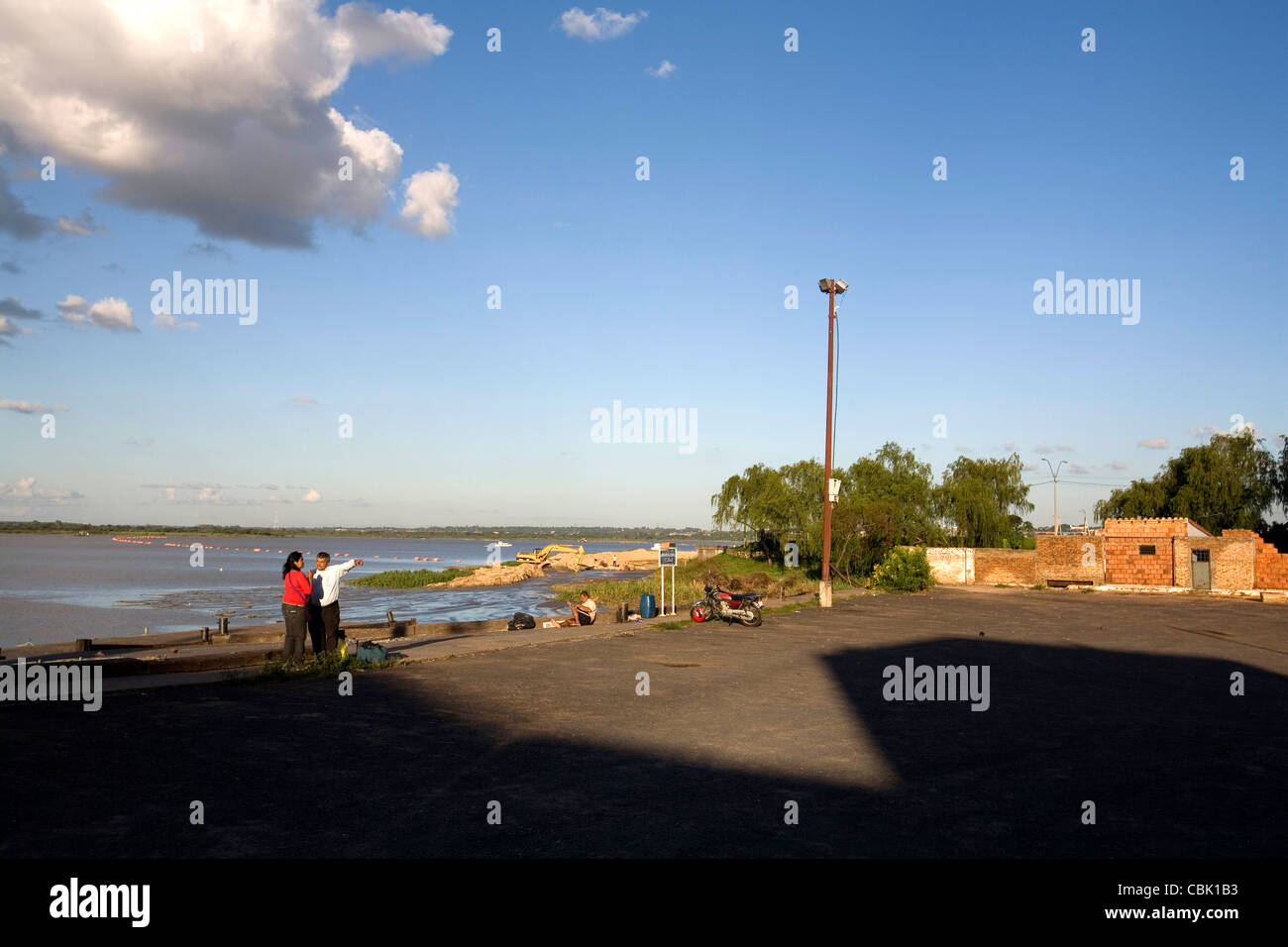 The port area of Asuncion, Paraguay Stock Photo