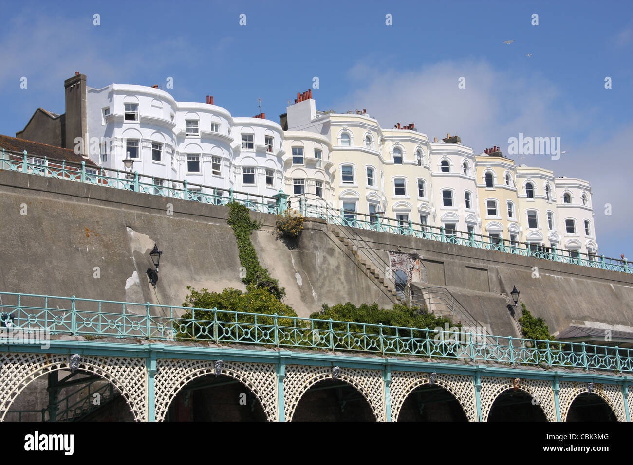 Ocean view townhouses on Marine Parade, east of Bedford Street, Brighton Stock Photo