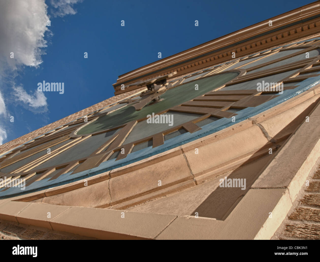 Clock of the Clock Tower on the 16th Street Mall in Denver, Colorado