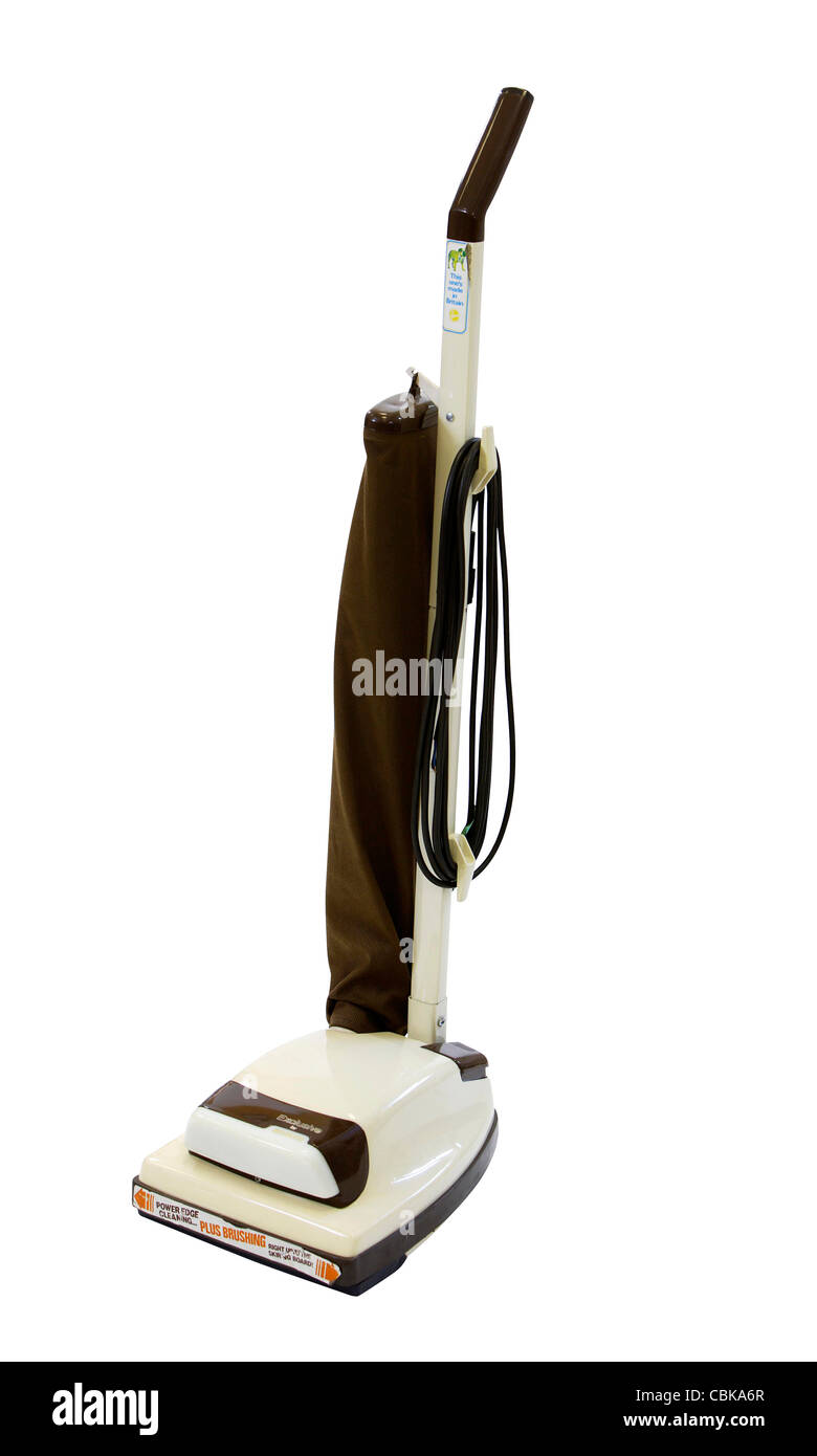 Vintage Hoover antique vacuum cleaner against white background Stock Photo  - Alamy