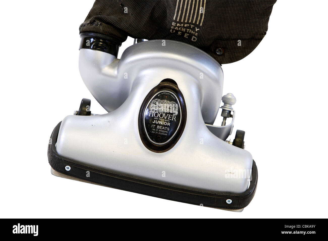 Hoover Junior 370 antique vacuum cleaner against white background Stock