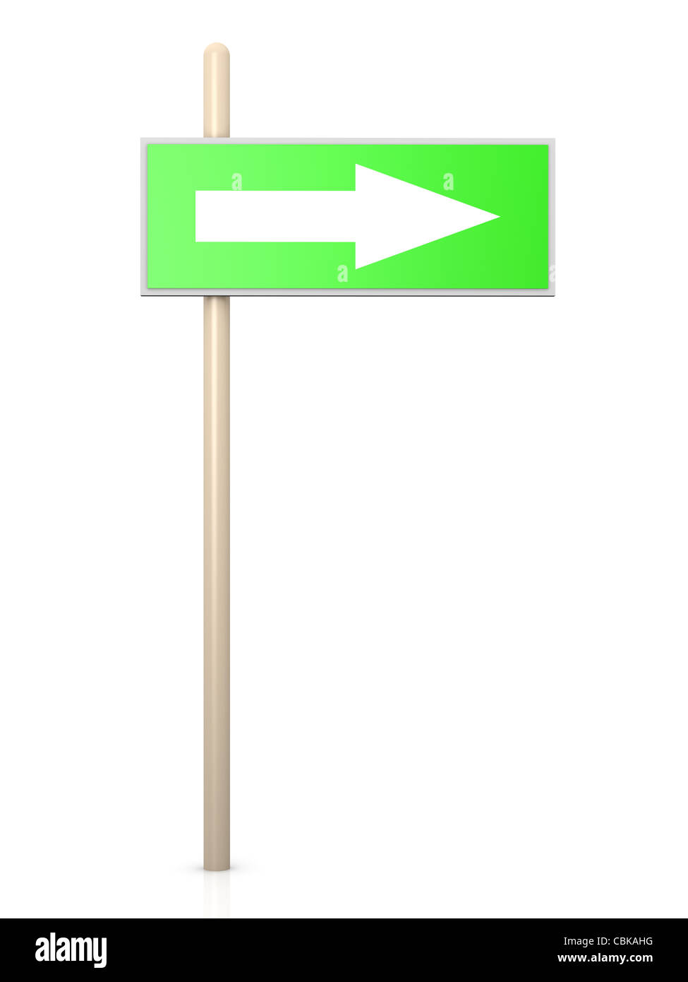 A Signpost. 3D rendered Illustration. Isolated on white. Stock Photo