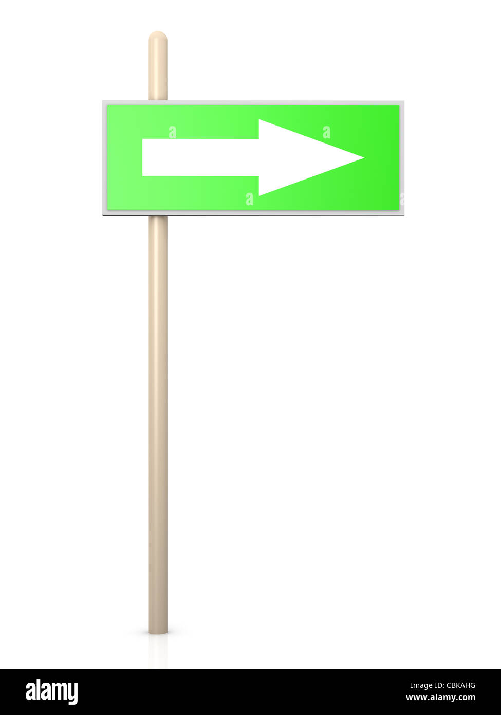 A Signpost. 3D rendered Illustration. Isolated on white Stock Photo - Alamy