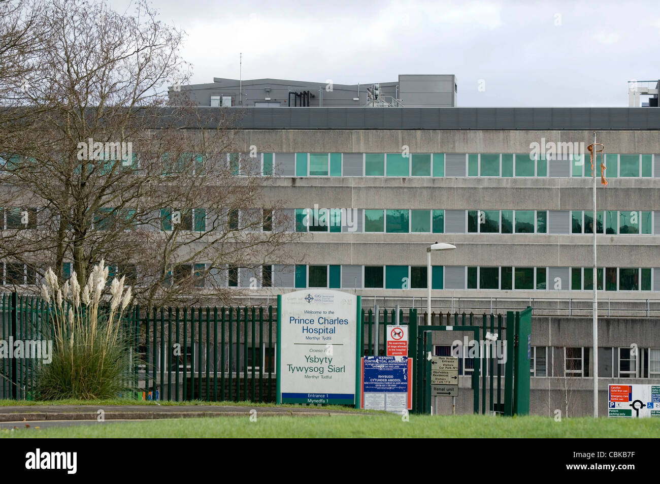 Prince Charles Hospital in Merthyr Tydfil, South Wales, UK. Stock Photo