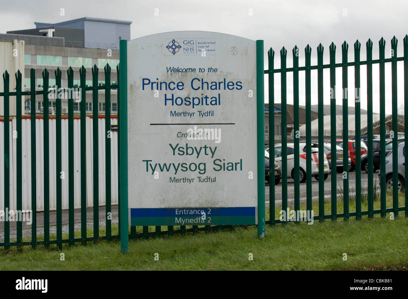 Prince Charles Hospital in Merthyr Tydfil, South Wales, UK. Stock Photo