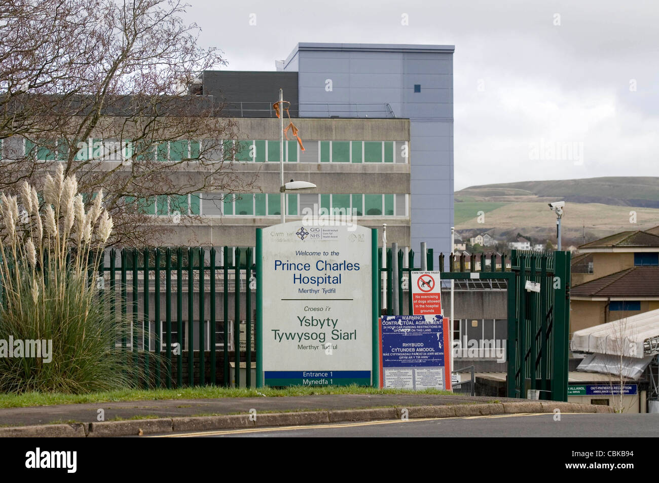 Prince Charles Hospital in Merthyr Tydfil, South Wales, UK. Stock Photo