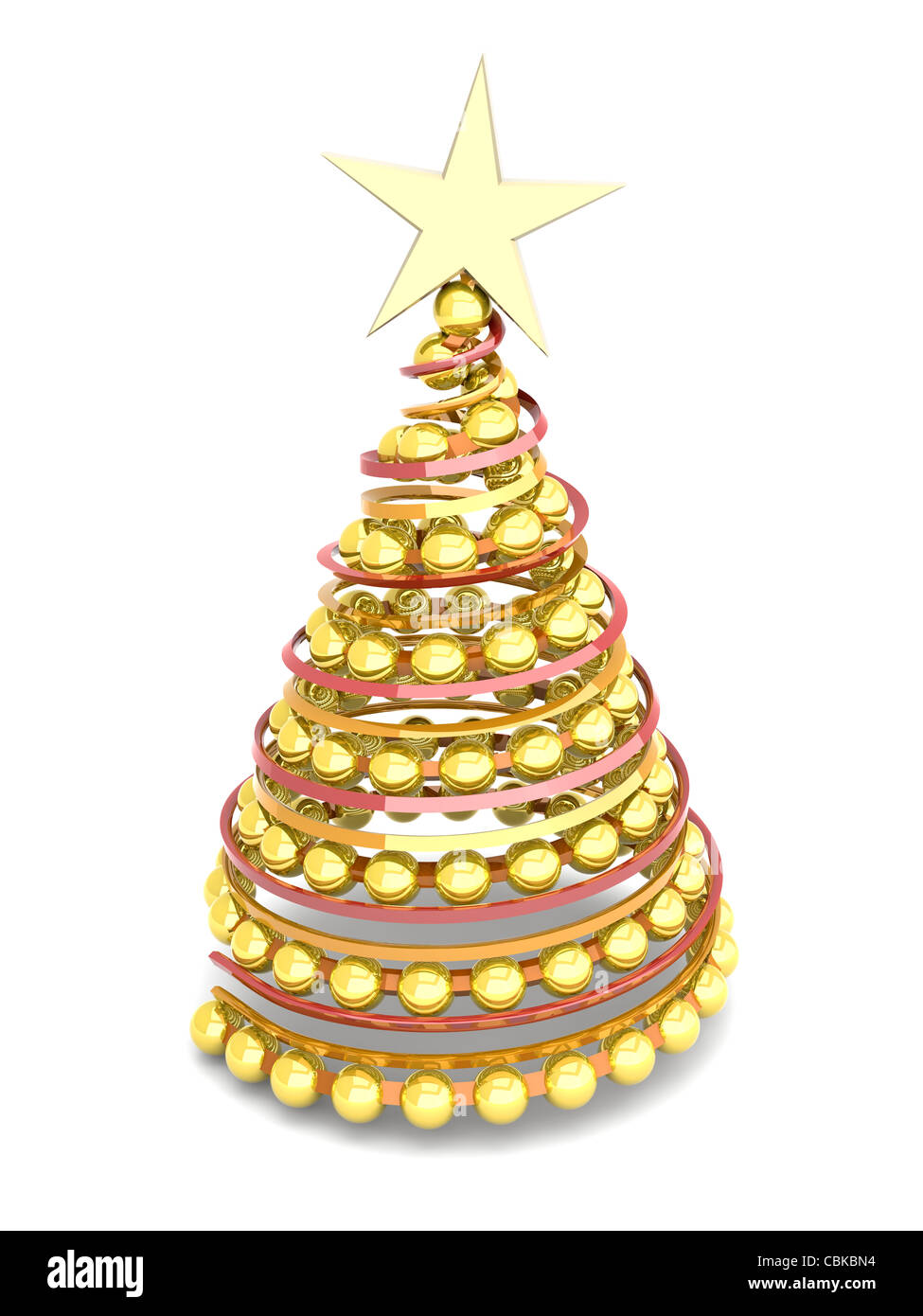 3d christmas tree white background Cut Out Stock Images & Pictures - Alamy