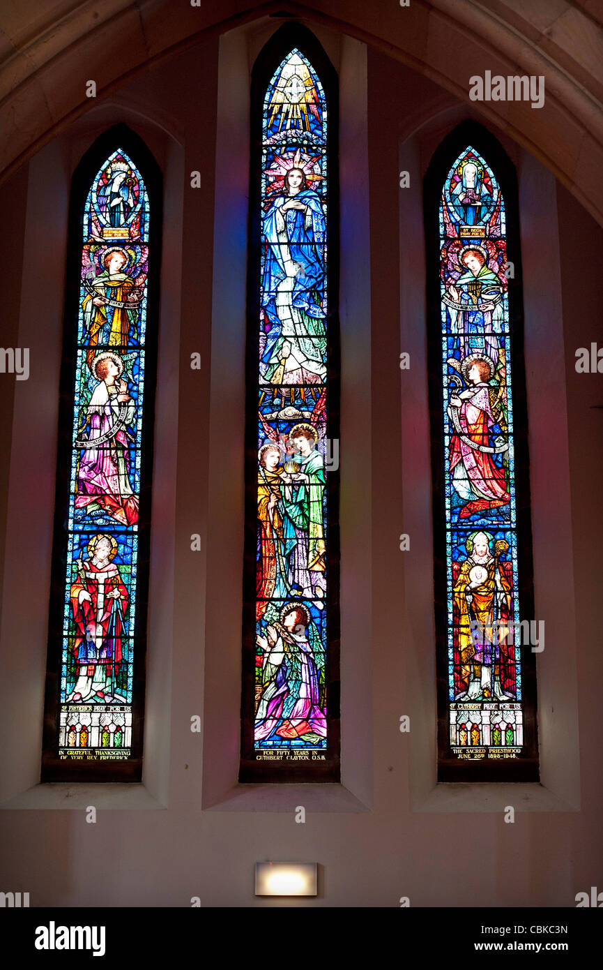 stained glass window in church Stock Photo - Alamy