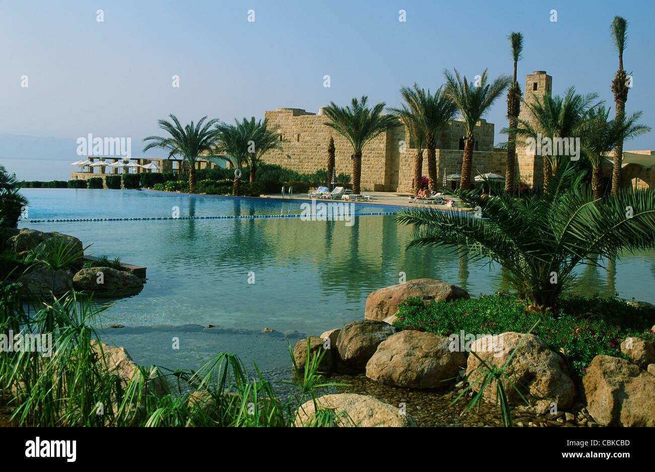 Pool area of the Mövenpick Dead Sea Hotel at the Dead Sea in southern Jordan  Stock Photo - Alamy