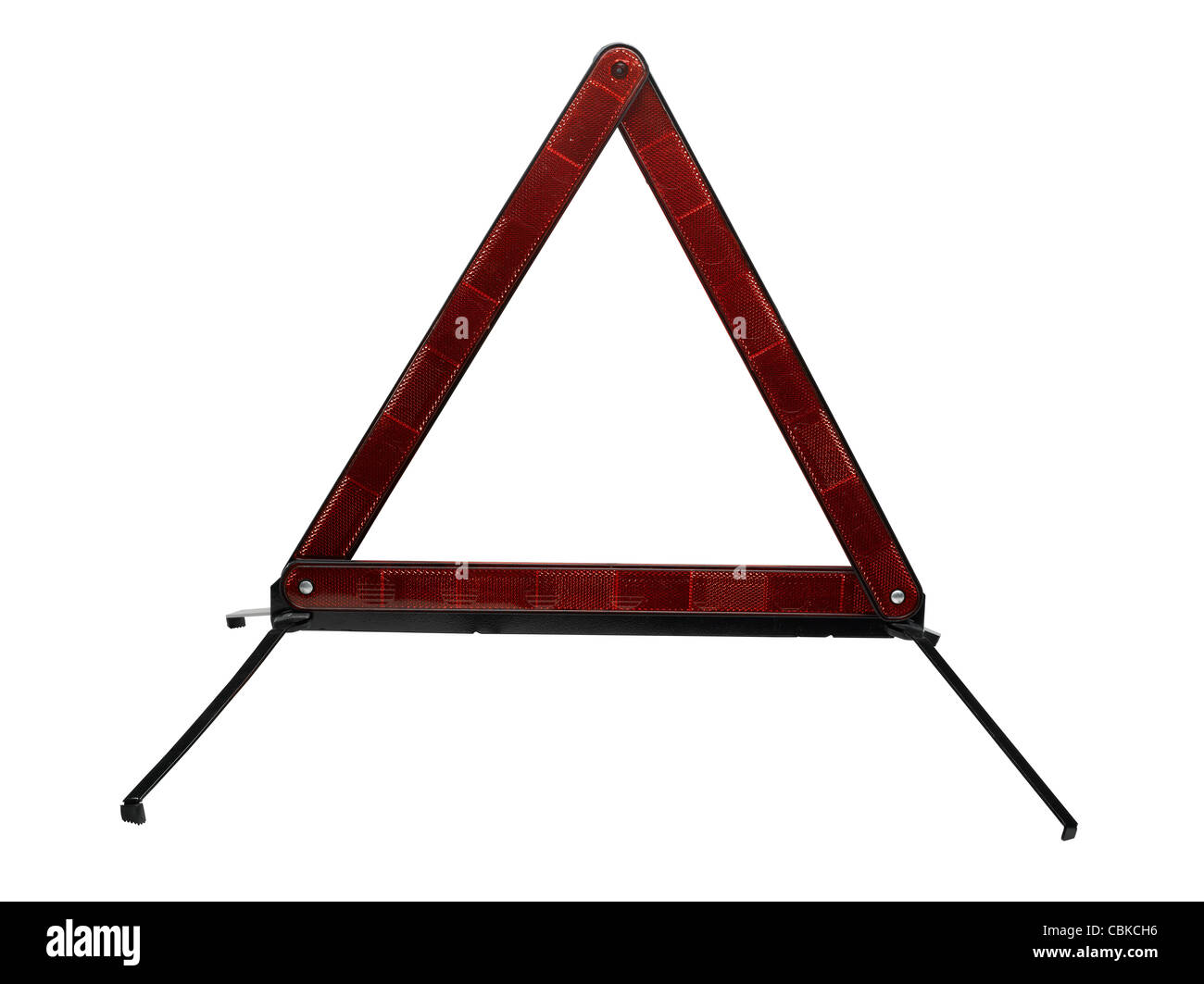 Highway Safety Triangle on white background Stock Photo