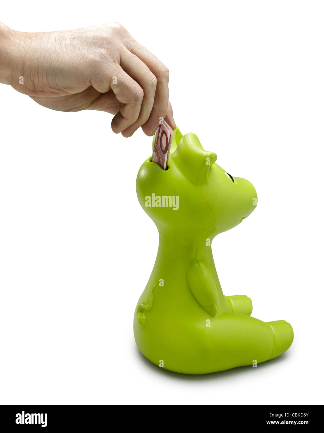 Piggy bank (isolated) on white background Stock Photo - Alamy
