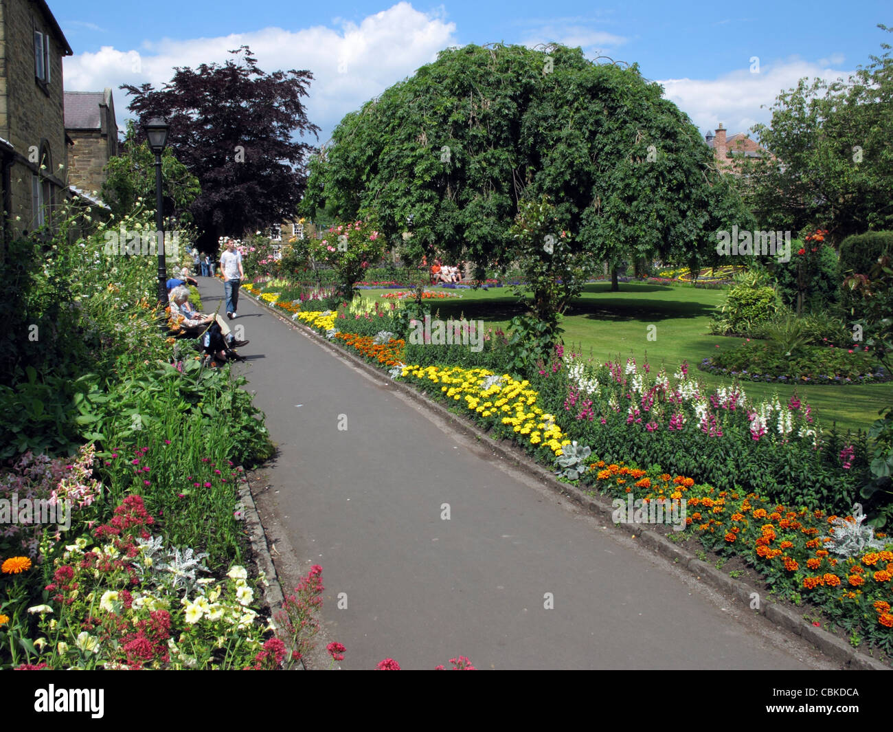 Bath Gardens in the Derbyshire village of Bakewell Peak District ...