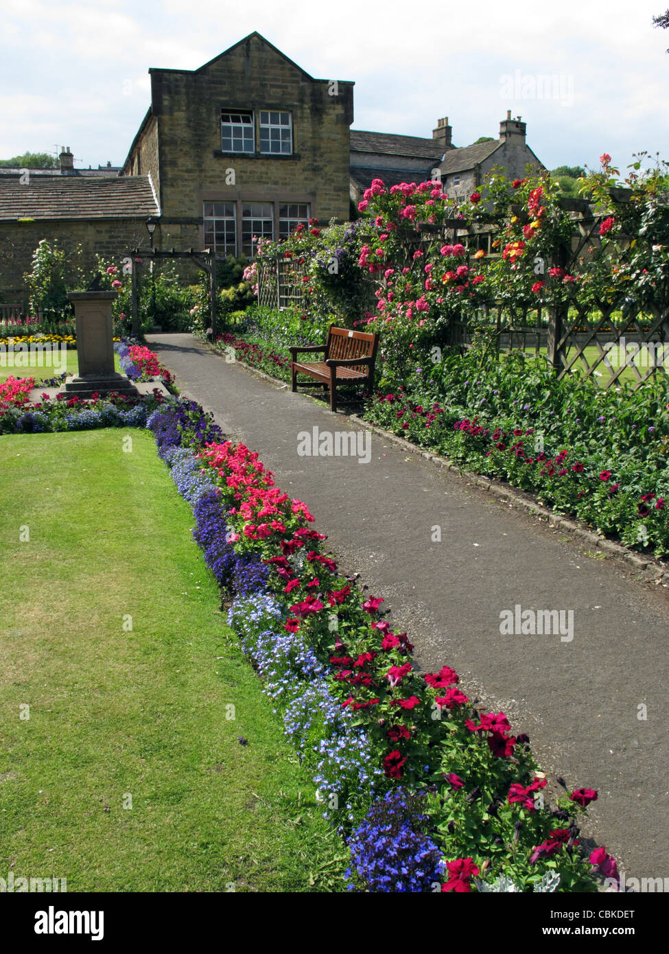 Bath Gardens in the Derbyshire village of Bakewell Peak District ...