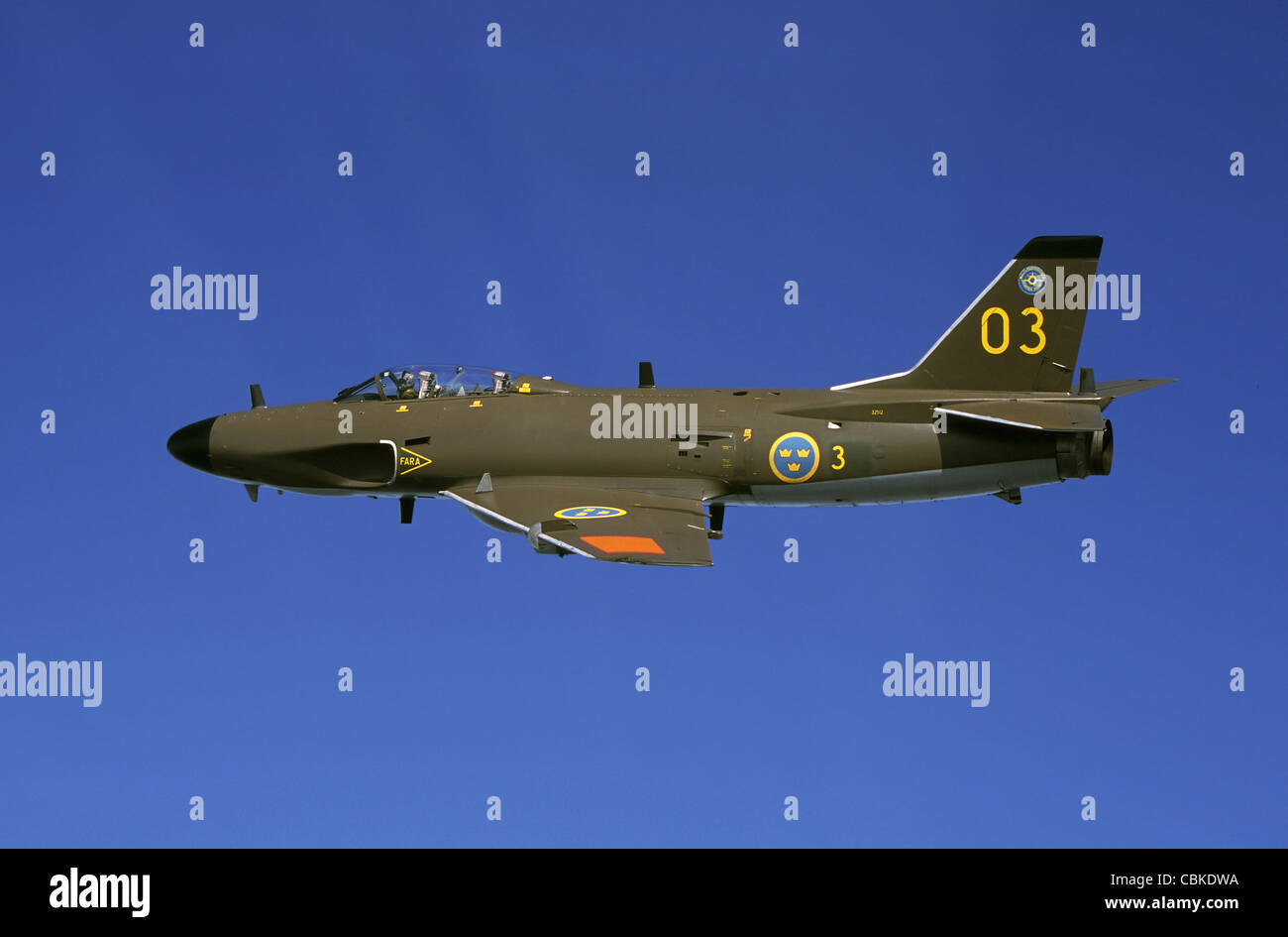 Saab J 32 Lansen fighter of the Swedish Air Force Historic Flight Stock  Photo - Alamy