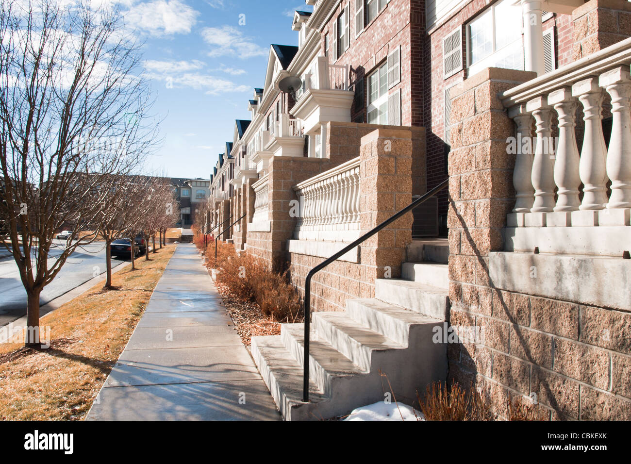 A row of townhomes in Denver, Colorado Stock Photo Alamy