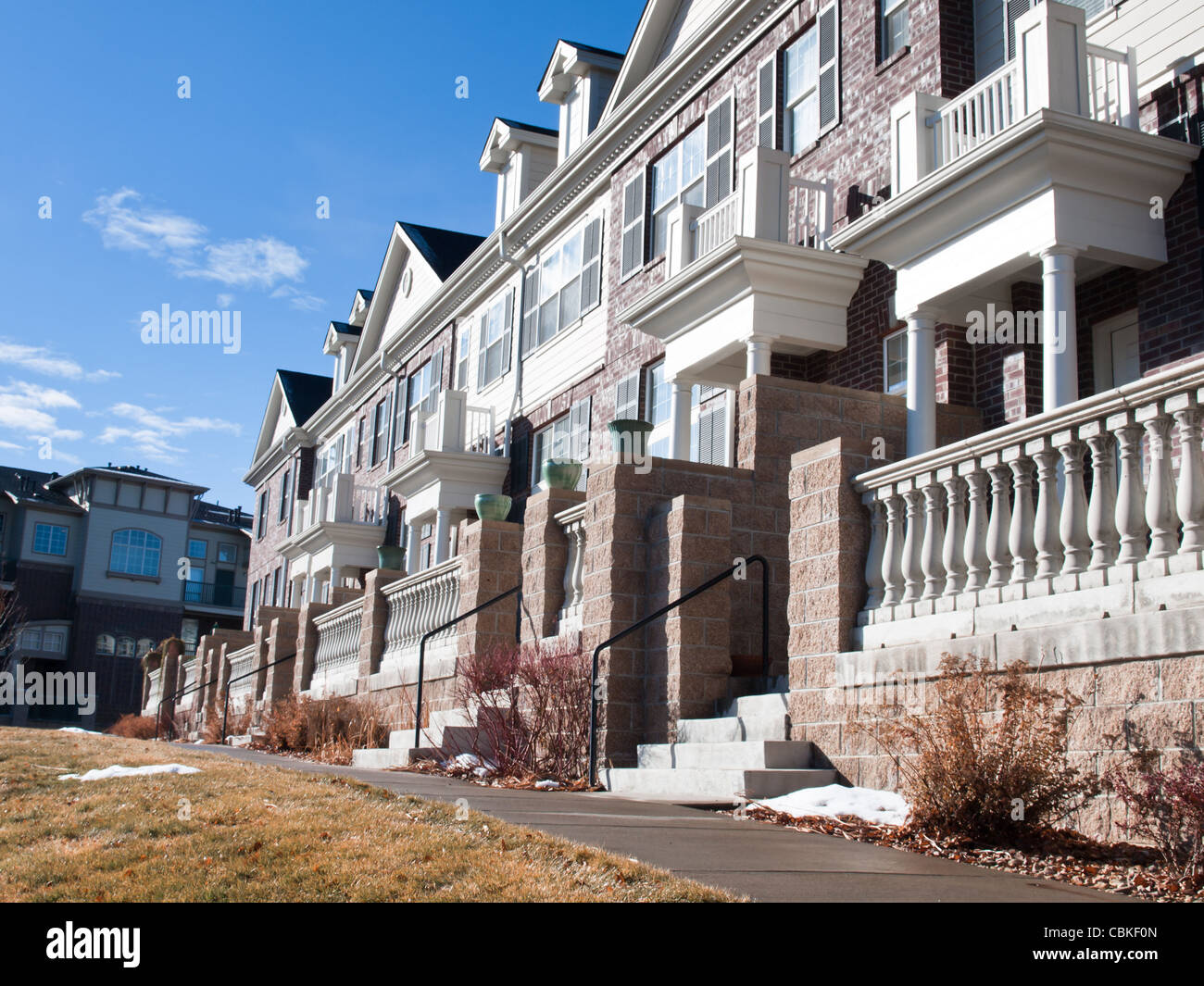 A row of townhomes in Denver, Colorado Stock Photo Alamy