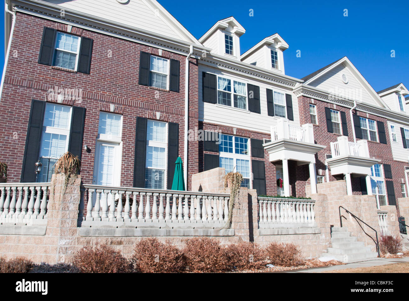 A row of townhomes in Denver, Colorado Stock Photo Alamy