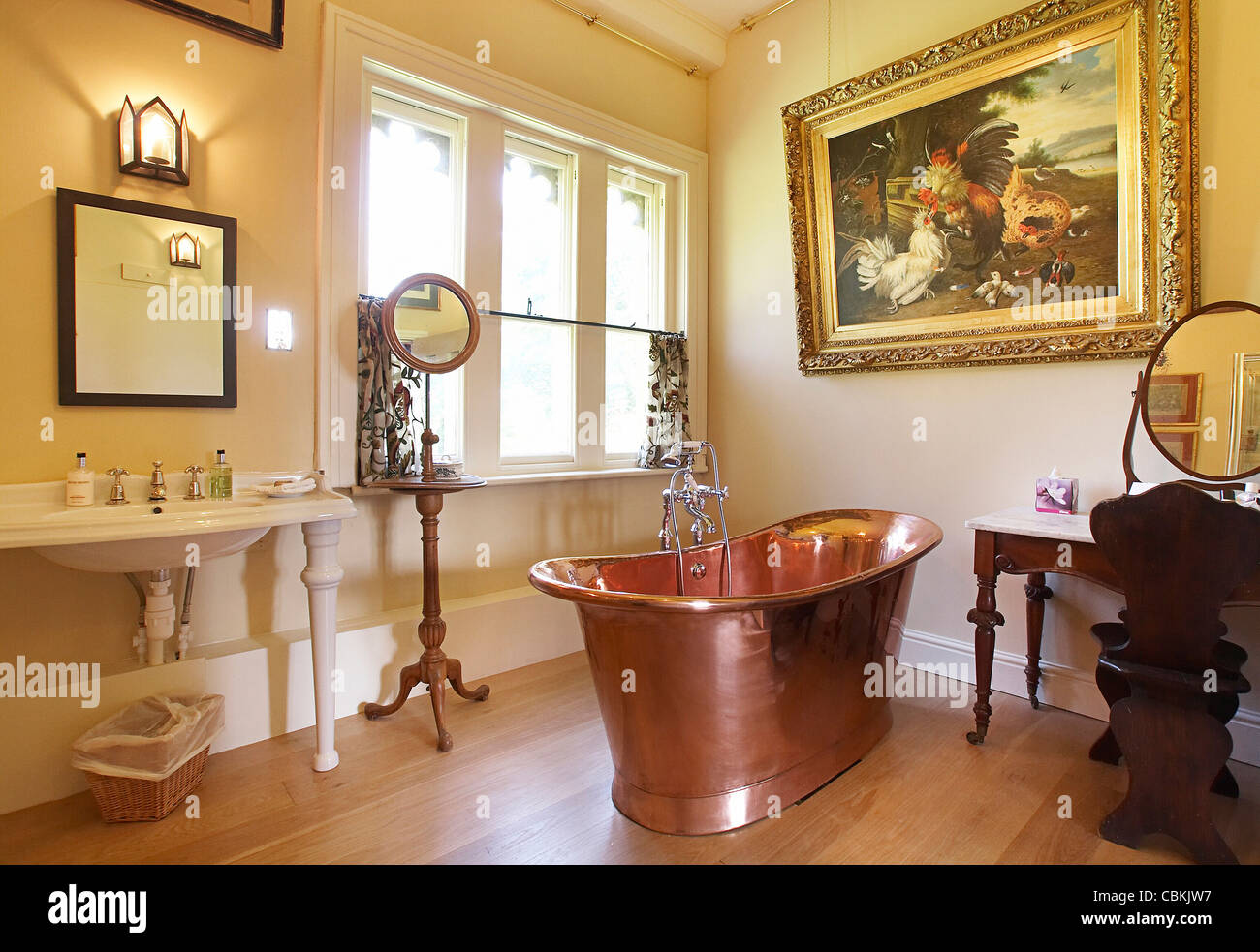The Bathroom at 13th century Maunsel house manor, located in Somerset