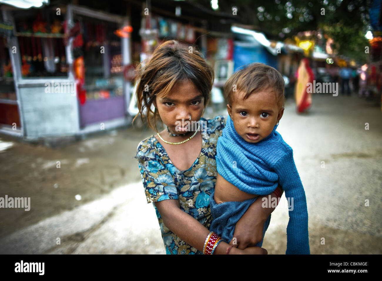 Indian Glance, Street scene in Delhi Stock Photo