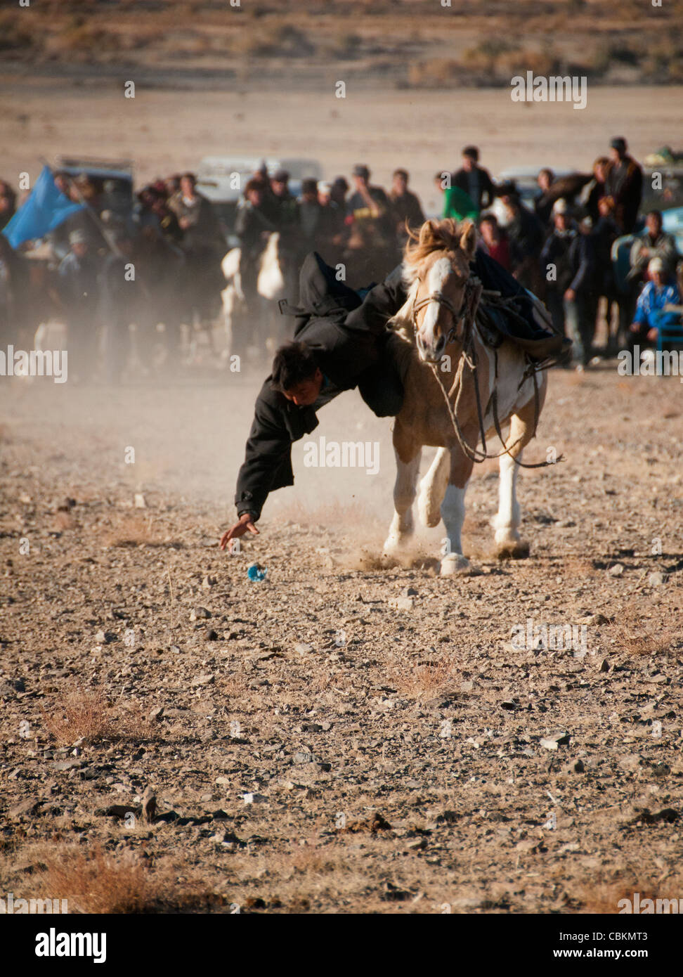 tenge alu, a traditional Kazakh sport Stock Photo