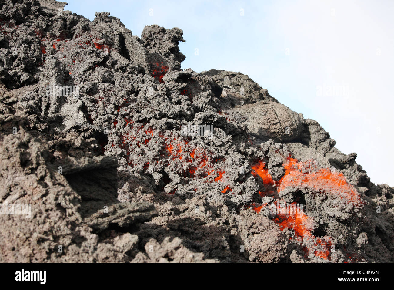 December 23, 2007 - Lava flow on the flank of Pacaya volcano, Guatemala ...