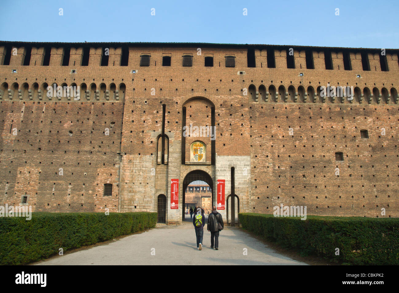 Castello Sforzesco castle exterior Milan Lombardy region Italy Europe Stock Photo