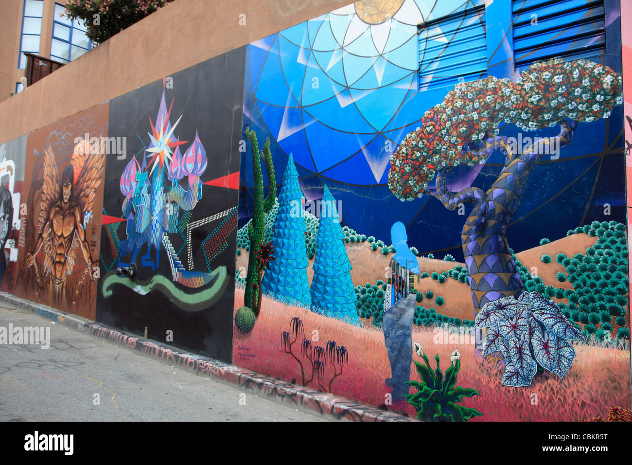 Murals, Clarion Alley, Mission District, Mission, San Francisco, California, USA Stock Photo Alamy