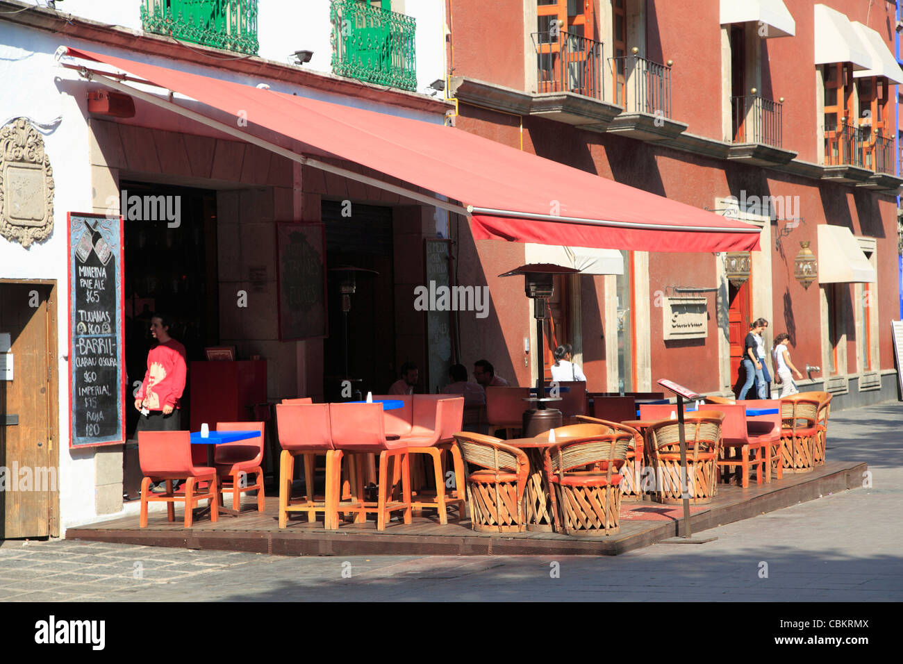 Restaurant, Cafe, Coyoacan, Mexico City, Mexico, North America Stock Photo