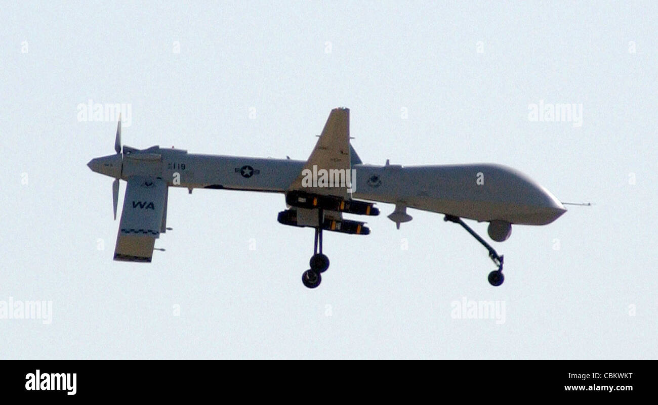 An MQ-1 Predator, like this one preparing to land at Balad Air Base, Iraq, crashed near the base July 30. It is the second Predator crash in two days. Hostile action did not appear to be a factor in either crash. Stock Photo