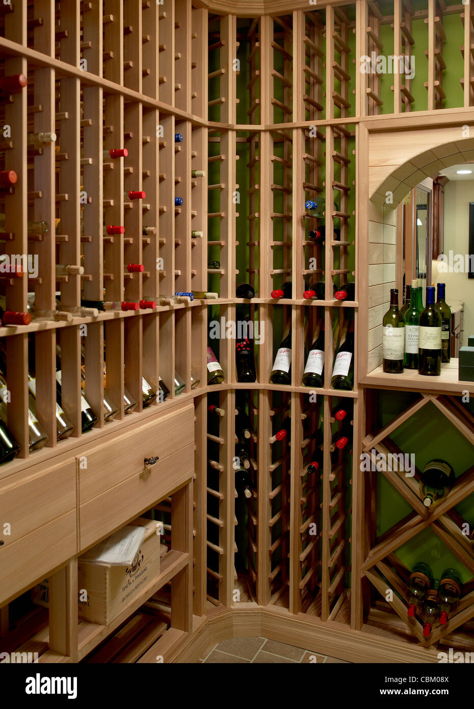 Private Wine Cellar Stock Photo