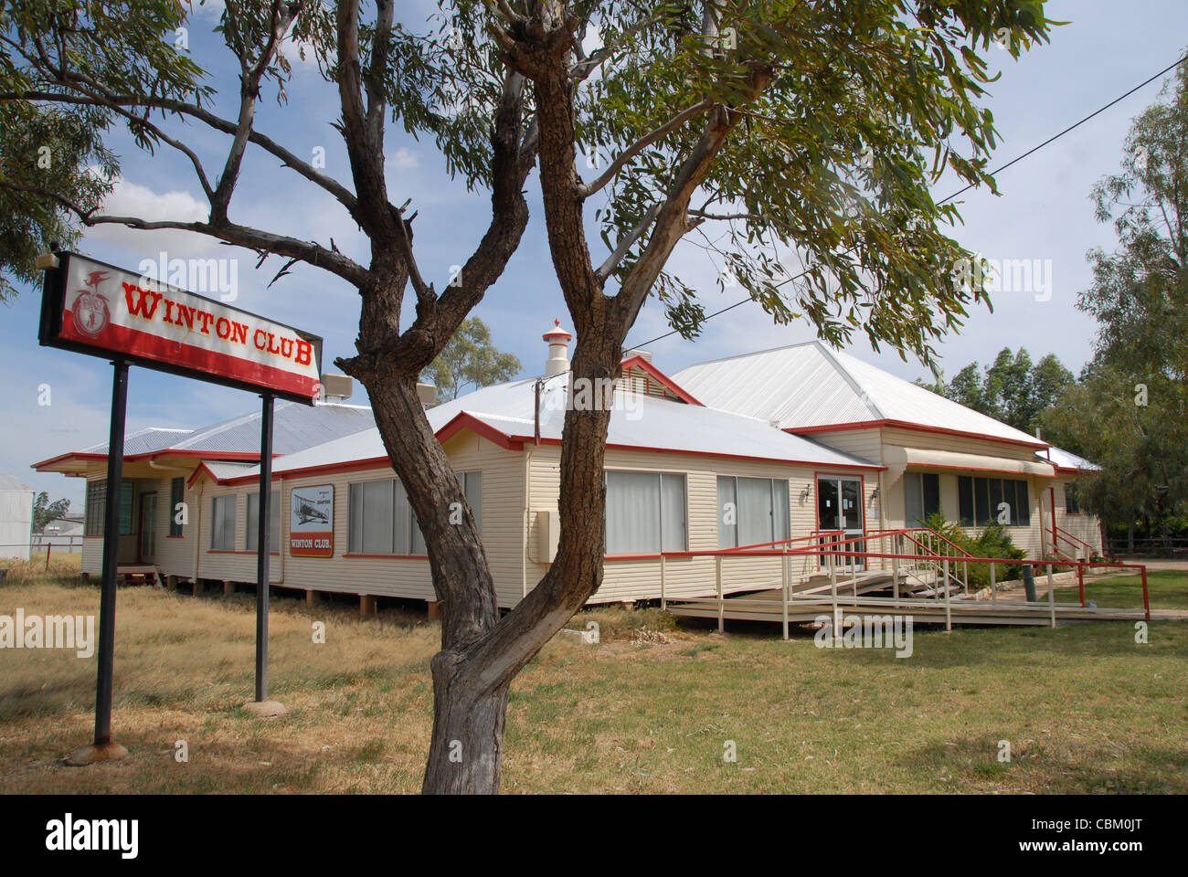 At the Winton Club in Winton, Outback Queensland, the Australian airline Qantas was registered, and the first board meeting held Stock Photo
