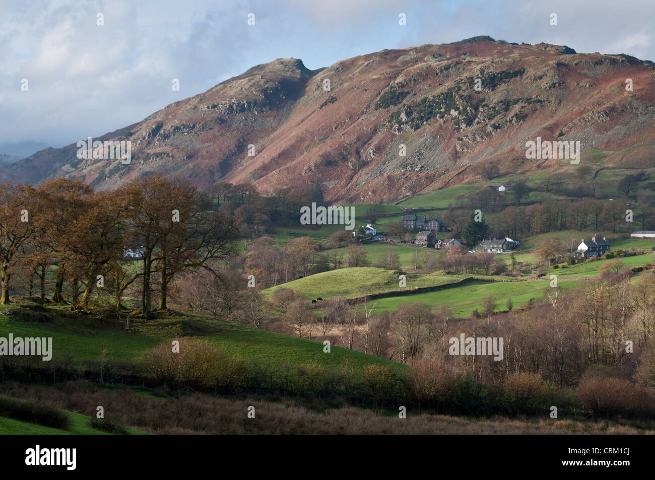 Langdale view of Lingmoor Fell Stock Photo