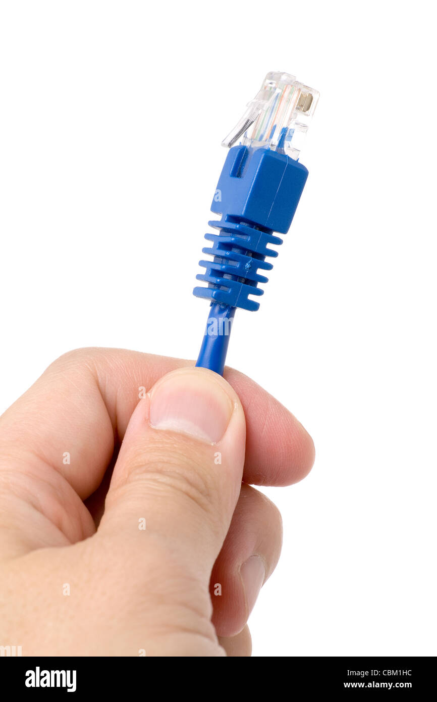 Network Connection Plug close up shot Stock Photo - Alamy