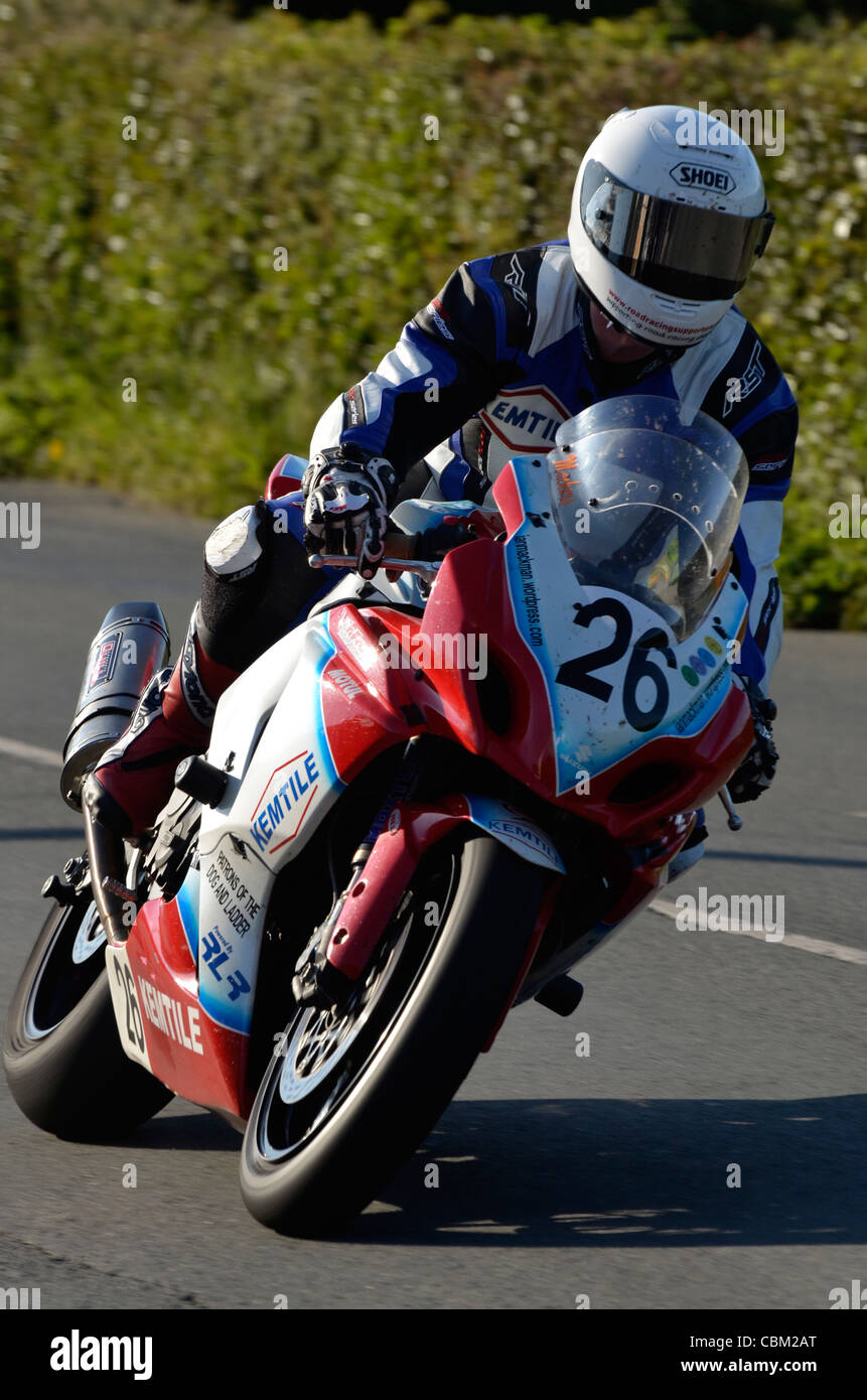 motorbike at speed isle of man TT races Stock Photo - Alamy