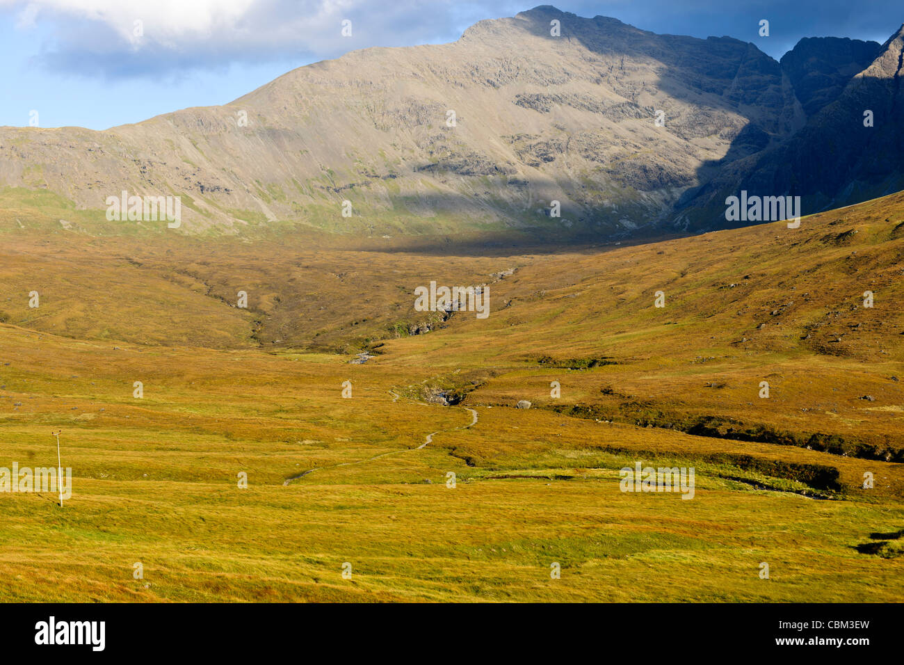 The Cuillin Hills,Black Hills, Red Cuillins,Hiking,Salmon Fishing,Hunting,Sheep Farming,Glenbrittle Road,Isle of Sky,Scotland Stock Photo