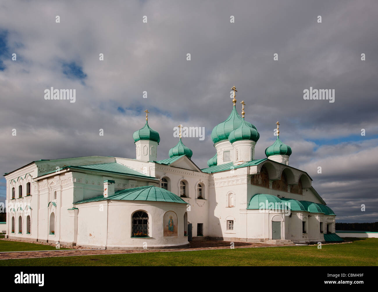 Aleksandro-Svirsky Monastery of the Holy Trinity. Spaso-Preobrazhenskiy cathedral. Staraya Svirskaya Sloboda, Leningradskaya Obl Stock Photo