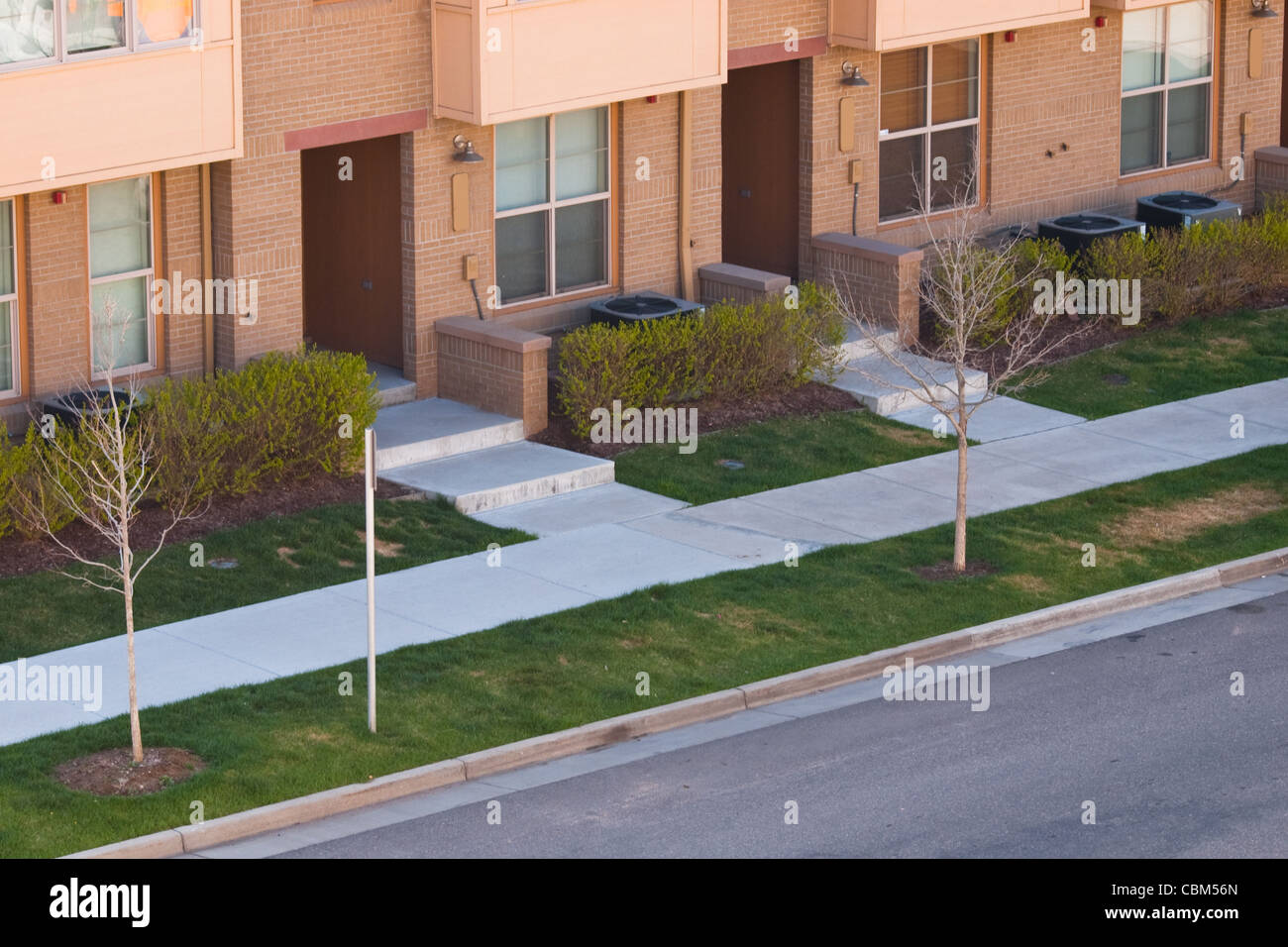 Contemporary townhomes at Belmar, Colorado Stock Photo Alamy