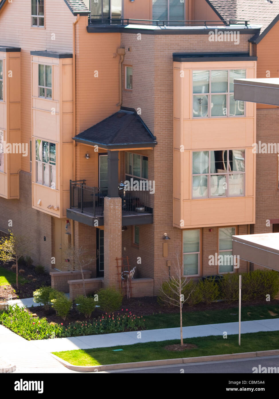 Contemporary townhomes at Belmar, Colorado Stock Photo Alamy
