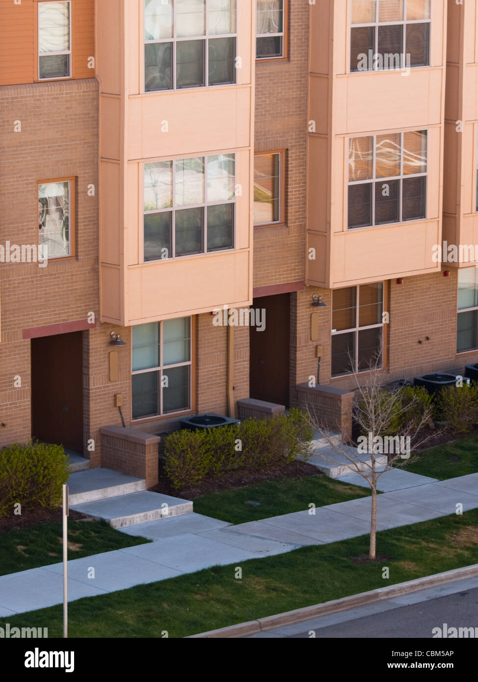 Contemporary townhomes at Belmar, Colorado Stock Photo Alamy