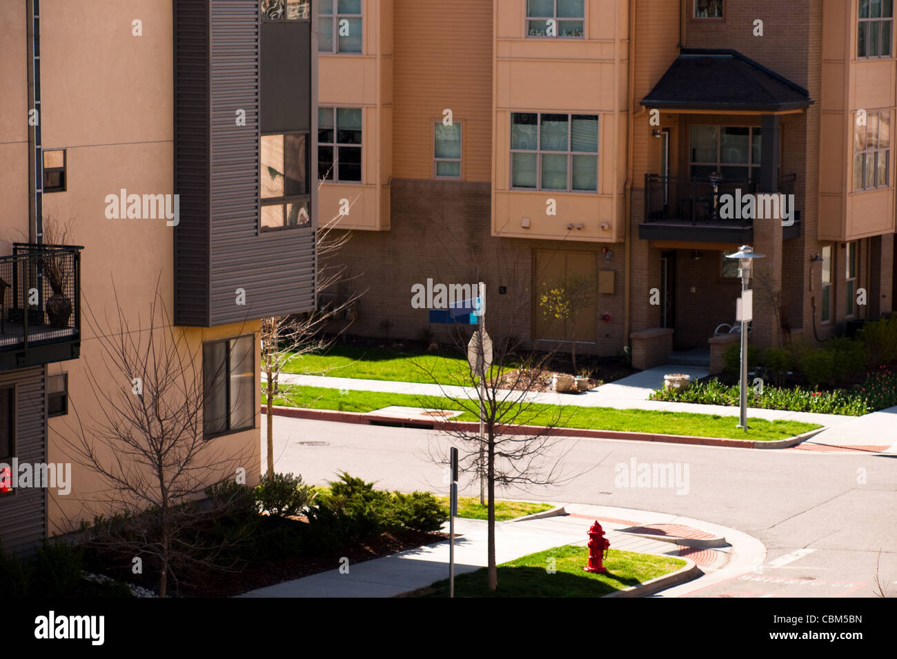 Contemporary townhomes at Belmar, Colorado Stock Photo Alamy