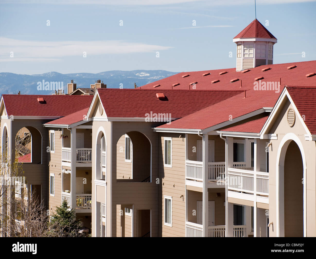 Rooftop of apartment building in Belmar, Colorado Stock Photo Alamy