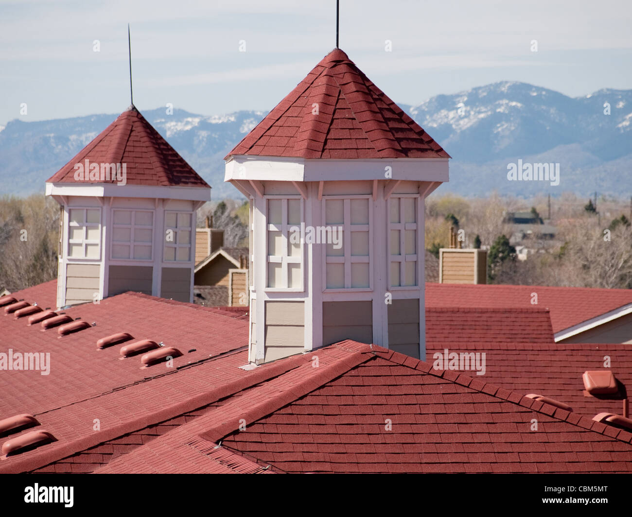 Rooftop of apartment building in Belmar, Colorado Stock Photo Alamy