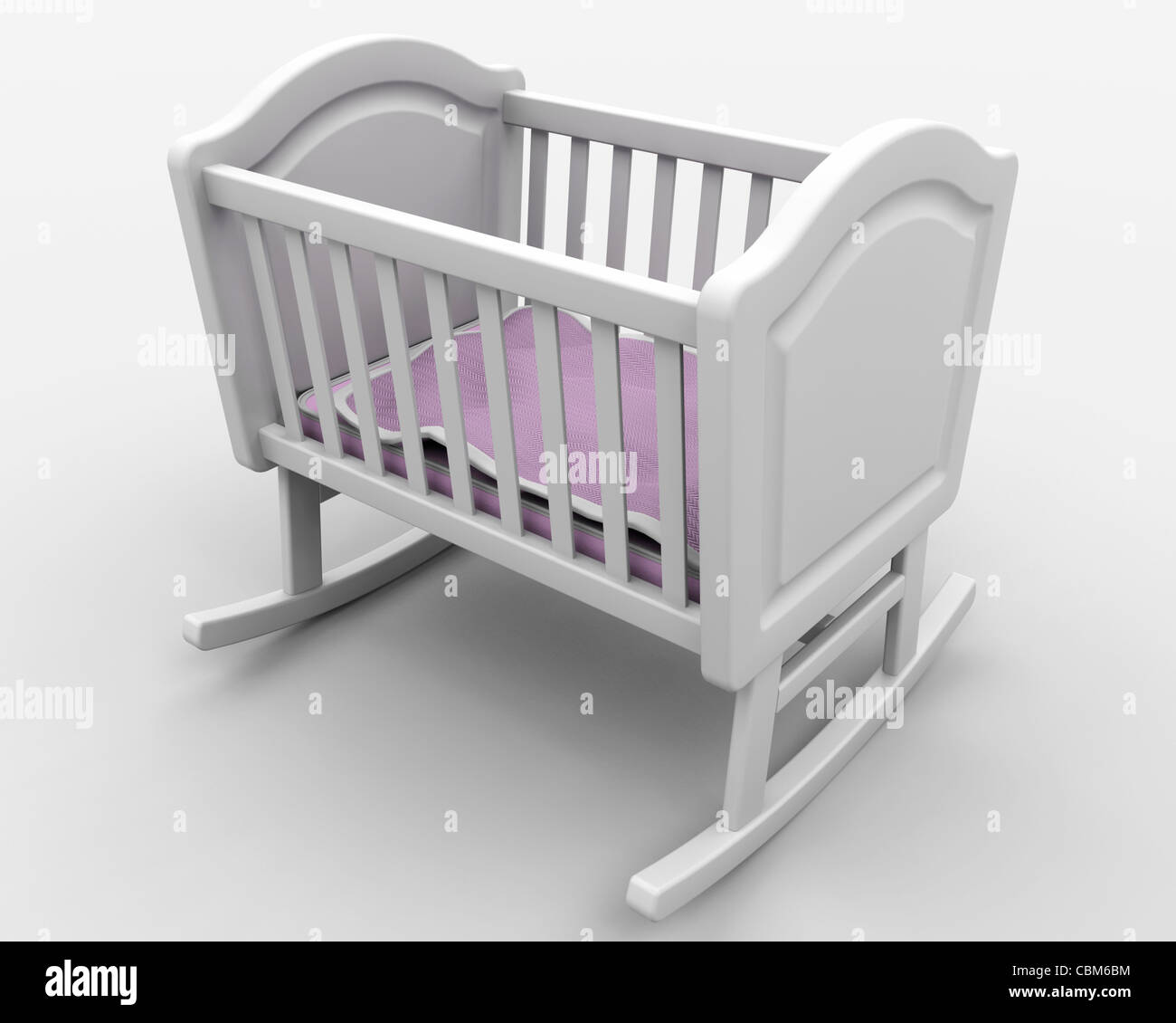 Rocking crib for new born baby girl Stock Photo Alamy