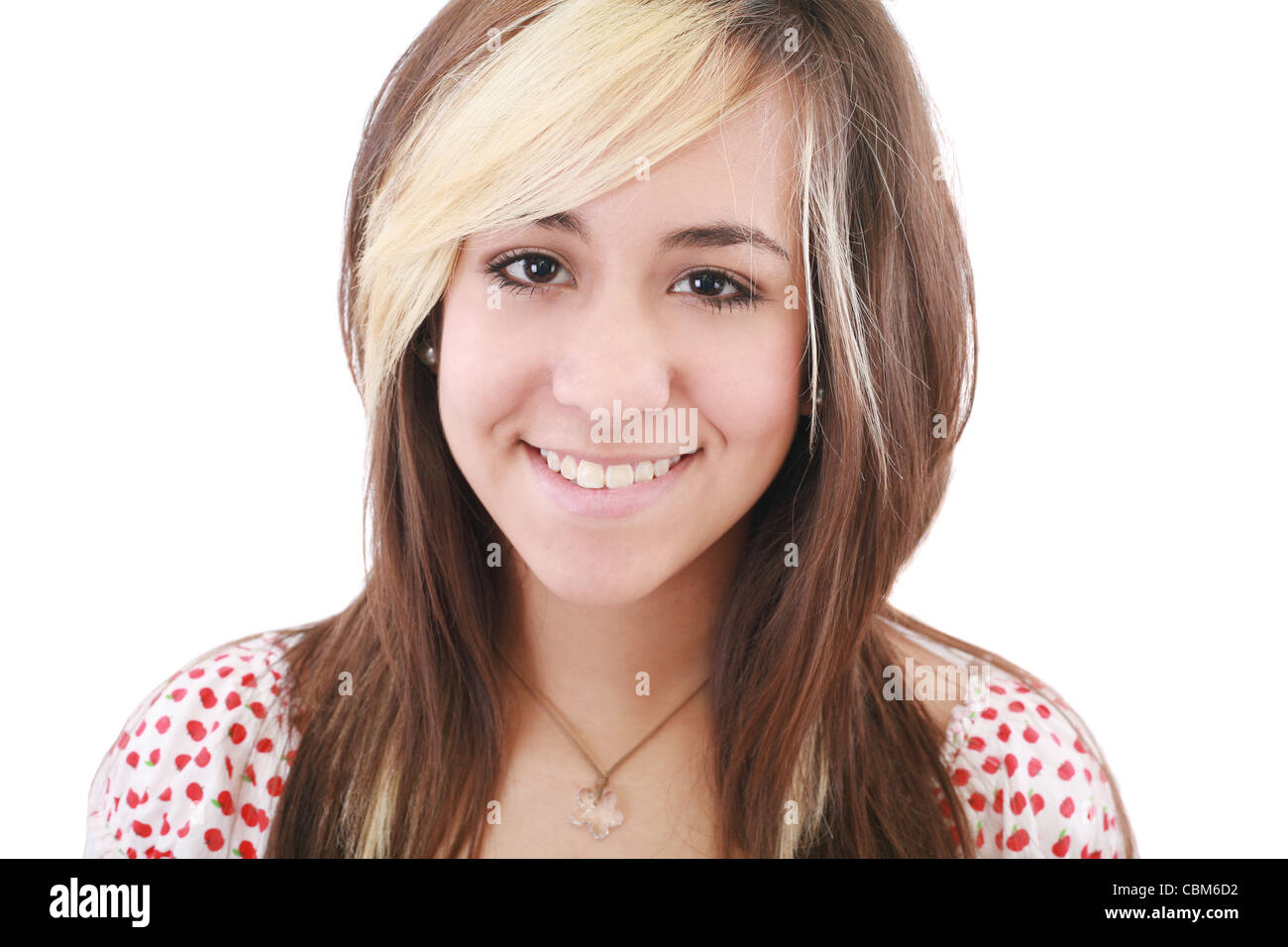 Close up portrait of teenage girl smiling Stock Photo - Alamy