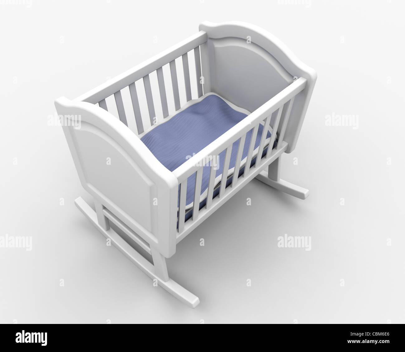 Rocking crib for new born baby boy Stock Photo Alamy