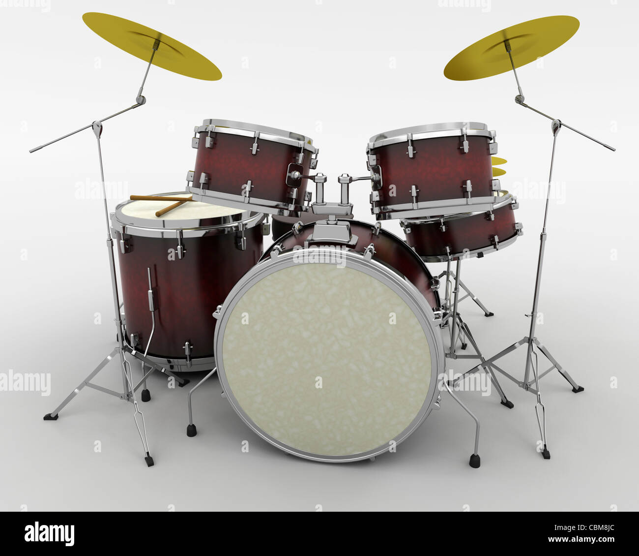 3d render of a concert drum kit Stock Photo Alamy