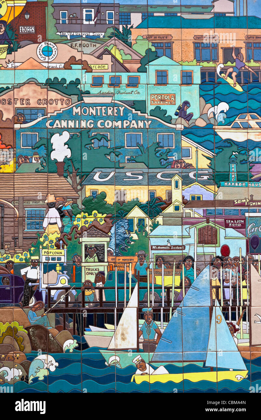USA, California, Central Coast, Monterey, Monterey Mural Stock Photo Alamy