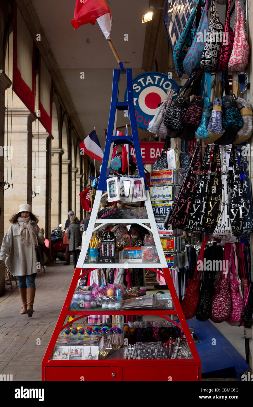 Souvenir shop, Rue de Rivoli, Paris, France Stock Photo